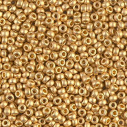 Miyuki rocailles Perlen 11/0 - 24kt Matte gold plated 11-191F